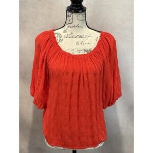 Sanctuary Women’s Peasant Blouse Bright Red Top Size S